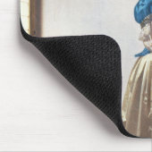 Lady Stehend in einer Jungfrau, Johannes Vermeer Mousepad (Ecke)