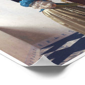 Lady Stehend in einer Jungfrau, Johannes Vermeer Poster (Ecke)