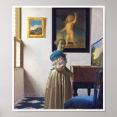 Lady Stehend in einer Jungfrau, Johannes Vermeer Poster (Vorne)