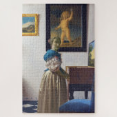 Lady Stehend in einer Jungfrau, Johannes Vermeer Puzzle (Vertikal)