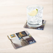 Lady Stehend in einer Jungfrau, Johannes Vermeer Rechteckiger Pappuntersetzer (Vor Ort)