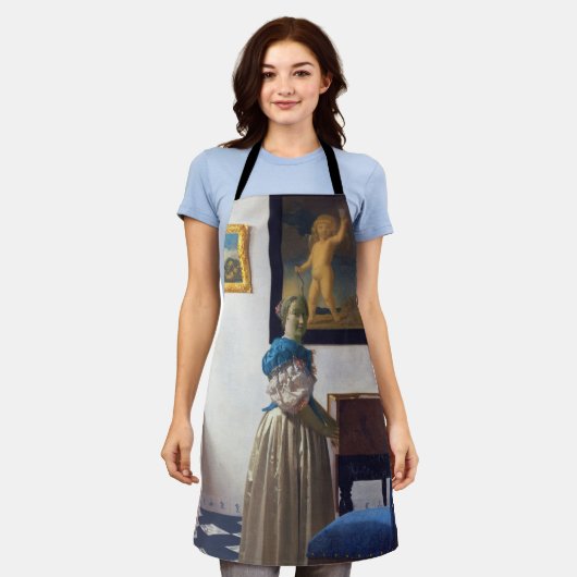 Lady Stehend in einer Jungfrau, Johannes Vermeer Schürze (Getragen)