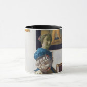 Lady Stehend in einer Jungfrau, Johannes Vermeer Tasse (Zentrum)