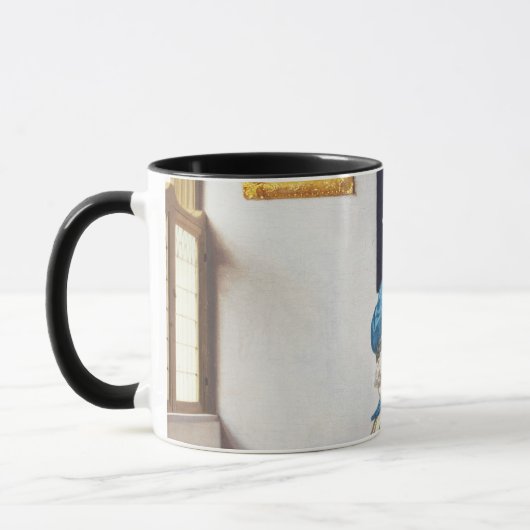 Lady Stehend in einer Jungfrau, Johannes Vermeer Tasse (Links)