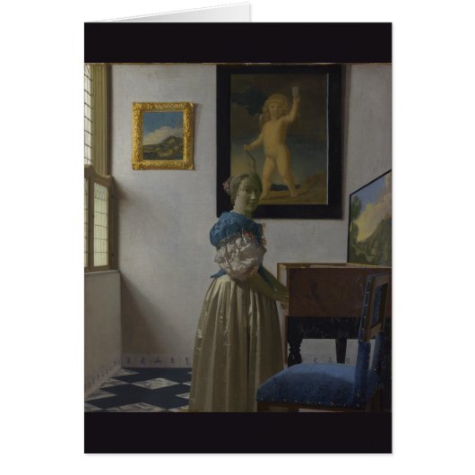 Lady Stehend in einer Jungfrau von Johannes Vermee (Vorne)