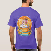Lady Sticker T - Shirt Design Whimsical Cupcake (Rückseite)