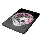Lady Sugar Skull Badematte (Schrägansicht)
