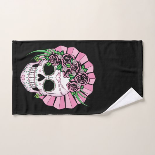 Lady Sugar Skull Badhandtuch Set (Handtuch)