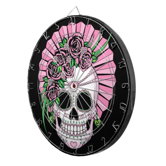 Lady Sugar Skull Dartscheibe (Vorderseite rechts)