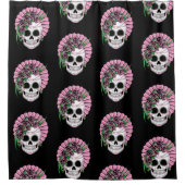 Lady Sugar Skull Duschvorhang (Vorderseite)