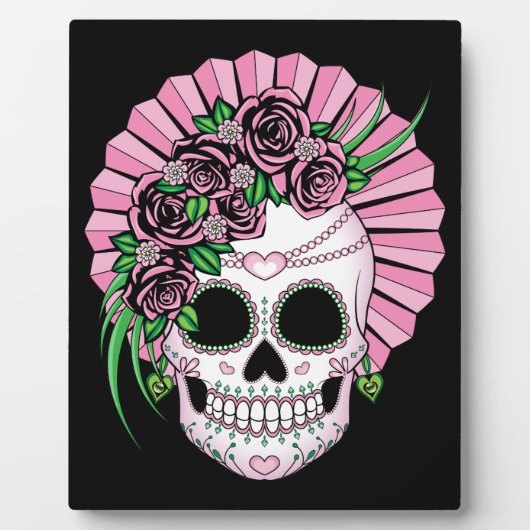 Lady Sugar Skull Fotoplatte (Vorderseite)