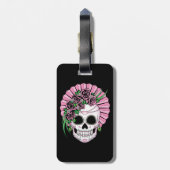 Lady Sugar Skull Gepäckanhänger (Rückseite vertikal)