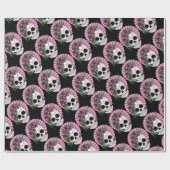 Lady Sugar Skull Geschenkpapier (Flach)