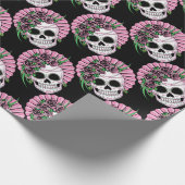 Lady Sugar Skull Geschenkpapier (Ecke)