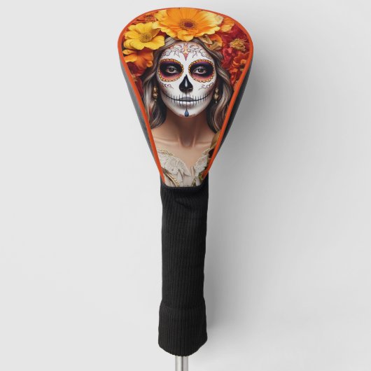 Lady Sugar Skull Golf Head Cover Headcover (Vorderseite)