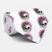 Lady Sugar Skull Krawatte (Gerollt)