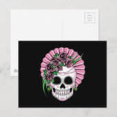 Lady Sugar Skull Postkarte (Vorne/Hinten)