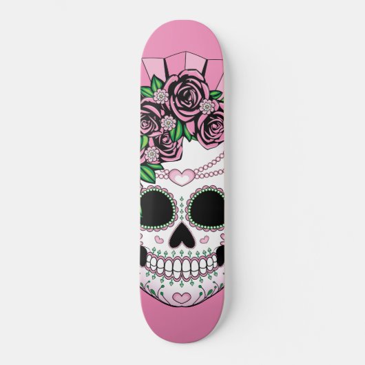 Lady Sugar Skull Skateboard (Vorderseite)