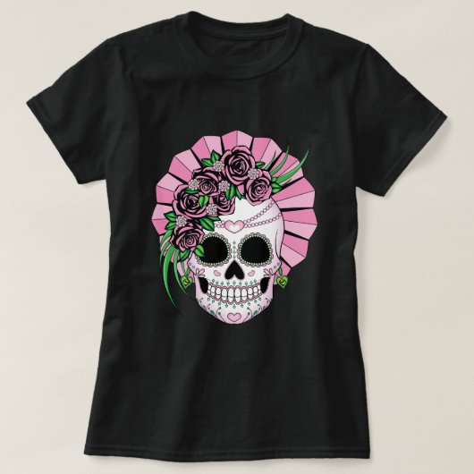 Lady Sugar Skull T-Shirt (Design vorne)