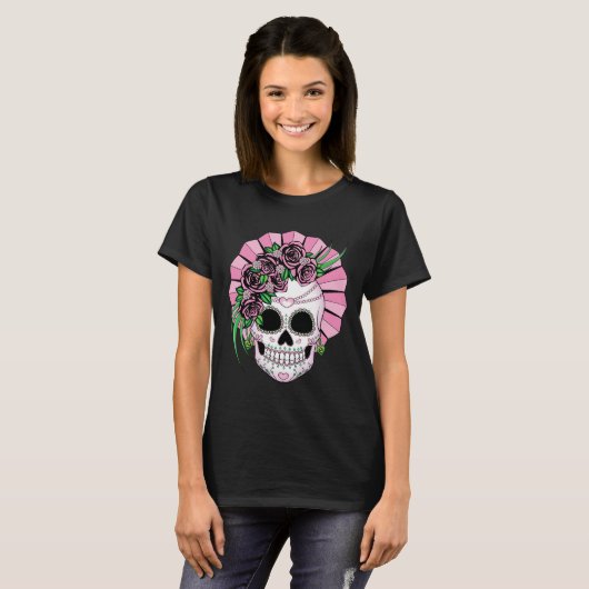 Lady Sugar Skull T-Shirt (Vorne ganz)