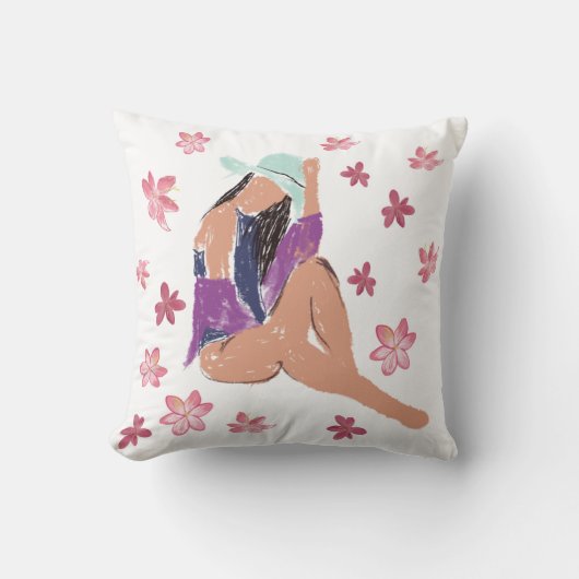 Lady Summer Mood Kissen (Vorderseite)