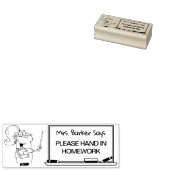 Lady Teacher sagt.. Bitte geben Sie die Hausaufgab Gummistempel (Stempel)