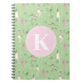 Lady Tennis Players Personalisiertes Notebook Notizblock