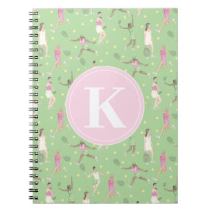 Lady Tennis Players Personalisiertes Notebook Notizblock