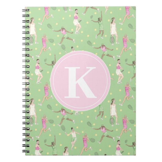 Lady Tennis Players Personalisiertes Notebook Notizblock (Vorderseite)