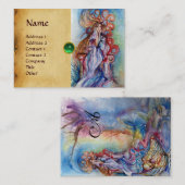 LADY THE LAKE monogram Edelstein rosa violett rot Visitenkarte (Vorne/Hinten)