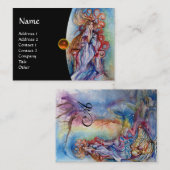 LADY THE LAKE monogram Edelstein rosa violett rot Visitenkarte (Vorne/Hinten)