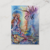 LADY THE LAKE monogram Edelstein rosa violett rot Visitenkarte (Rückseite)