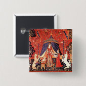 "Lady & the Unicorn" Button (Vorne & Hinten)