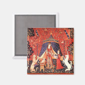 "Lady & the Unicorn" Magnet (Vorderseite/Rückseite)