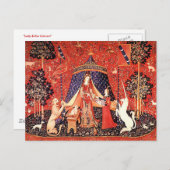 "Lady & the Unicorn" Postkarte (Vorne/Hinten)