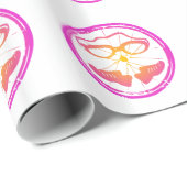 Lady Triathlon Geschenkpapier (Rolleneckpunkt)