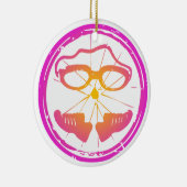 Lady Triathlon Keramik Ornament (Rechts)