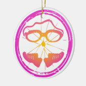 Lady Triathlon Keramik Ornament (Links)