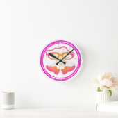 Lady Triathlon Runde Wanduhr (Zuhause)