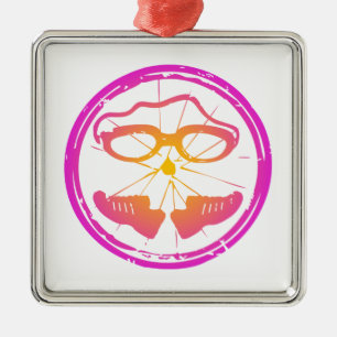 Lady Triathlon, Triathlon Ornament Aus Metall