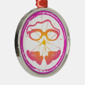 Lady Triathlon, Triathlon Silbernes Ornament (Rechts)