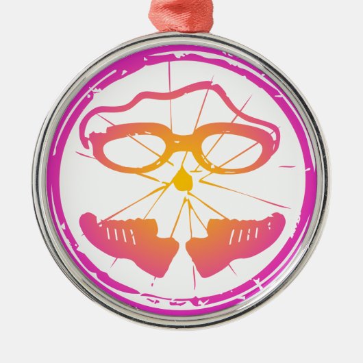 Lady Triathlon, Triathlon Silbernes Ornament (Vorne)