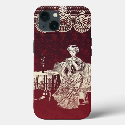 Lady trinkt Tee Case-Mate iPhone Hülle (Rückseite)