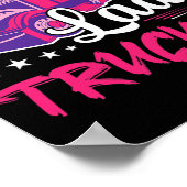 Lady Trucker Truck Trucker Poster (Ecke)