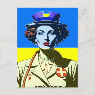 Lady Ukraine Postkarte