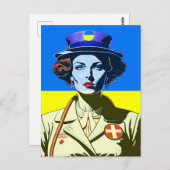Lady Ukraine Postkarte (Vorne/Hinten)