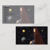 Lady und Blume Visitenkarte (Vorne/Hinten)