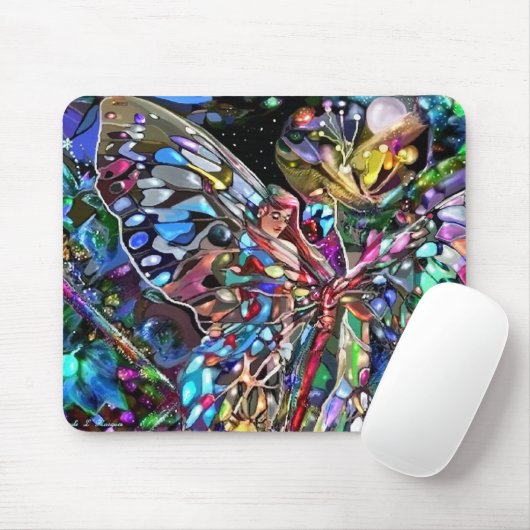Lady und Butterfly Mousepad (Mit Mouse)