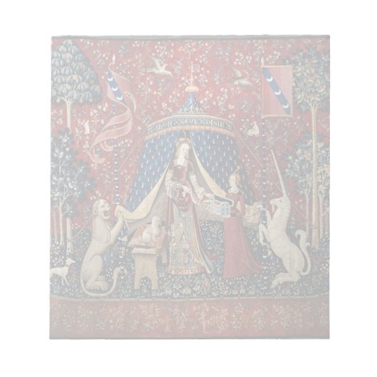 Lady und das Unicorn-Tapestry Notizblock (Vorderseite)