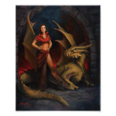 Lady und der Drache Fotodruck (Vorne)
